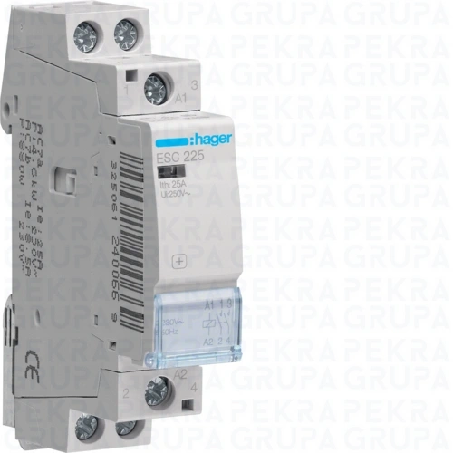 ESC225 Stycznik 230VAC 2NO 25A AC-7a/b