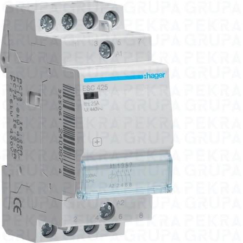 ESC425 Stycznik 230VAC 4NO 25A AC-7a/b