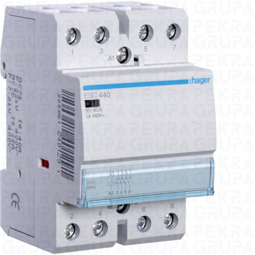 ESC440 Stycznik 230VAC 4NO 40A AC-7a/b