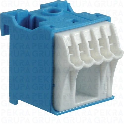 KN06N QuickConnect Blok samozacisków neutralny niebieski 1x16+5x4mm2, szer. 30mm