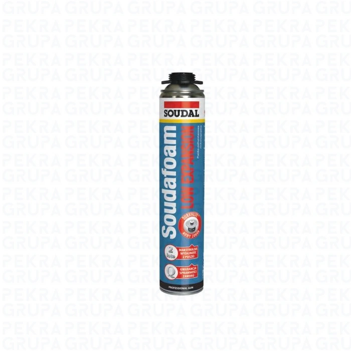 Pianka montażowa LOW EXPANSION 750ML  pistoletowa. poliuretanowa. niskoprężna 750 ml (letnia)