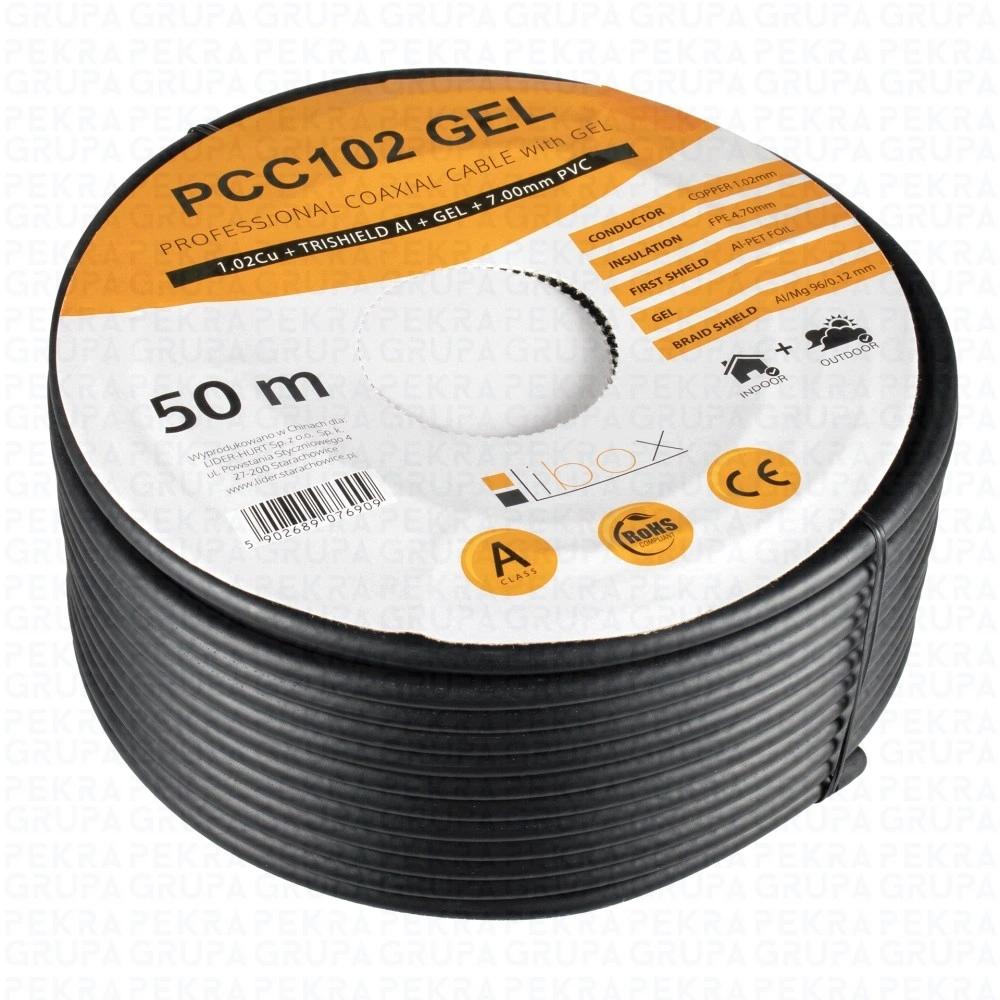 PCC102 SAT Trishield GEL HD 1.02/4.7 Przewód koncentryczny żelowany (100mb)