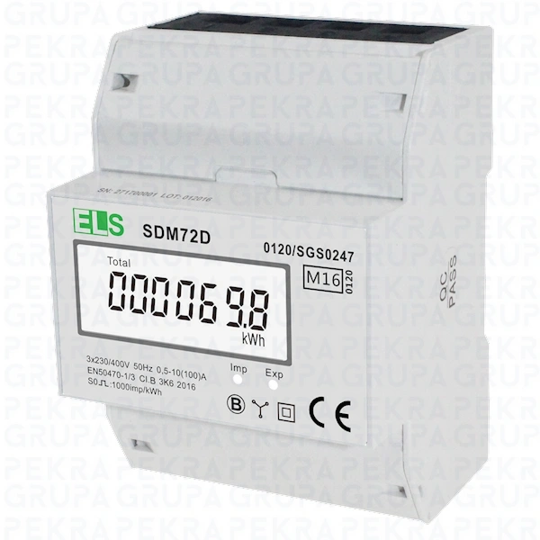 ELS SDM72D MID Licznik 3-fazowy 100A MID
