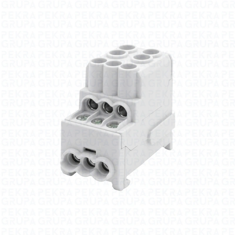 F2.0549 Blok rozdzielczy DBR 100A (2x25/6x10) AL/CU szary