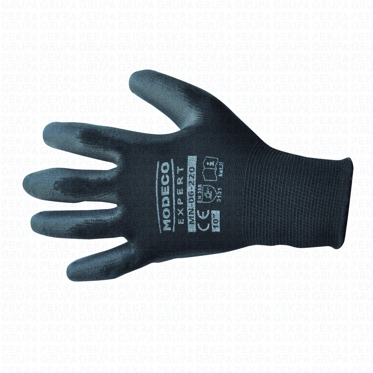 MN-06-220 Rękawice poliestrowe powlekane nitrylem roz.10"