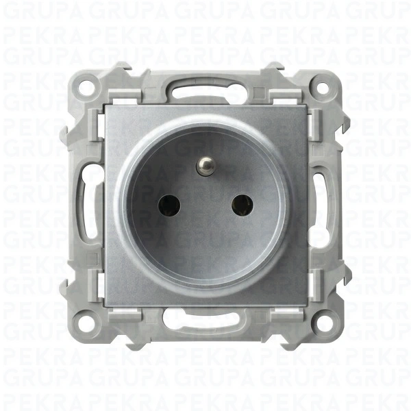 GP-1ZZ/m/18 SZAFIR Gniazdo pojedyncze z uziemieniem srebro
