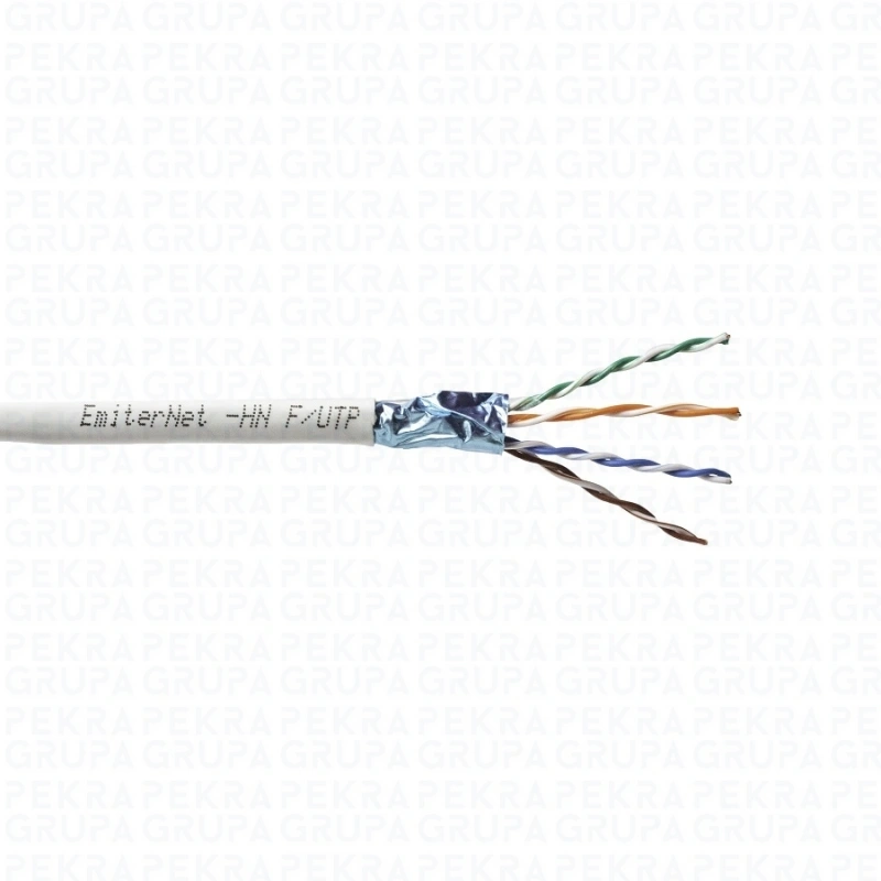 Przewód FTP kat.5e drut 4x2x24 AWG (4x2x0.5) PVC Emiter Net. karton (305mb)