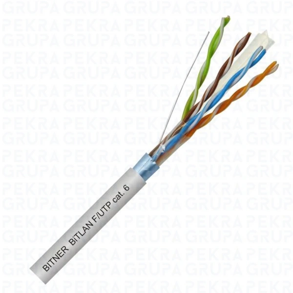 Przewód FTP kat.6 4x2x24 AWG (4x2x0.5) ekranowany (305mb)
