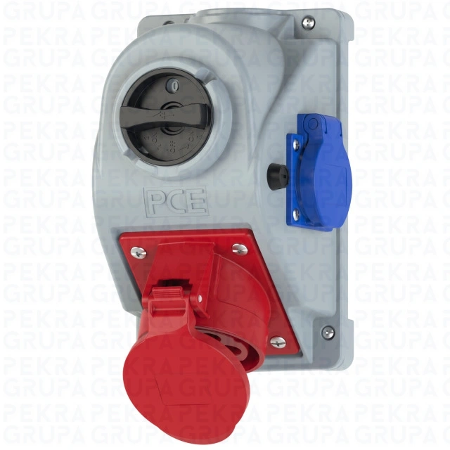 96062541W COMBOPOL 32A 5P 400V + wyłącznik 0-1 + 1x250V IP44