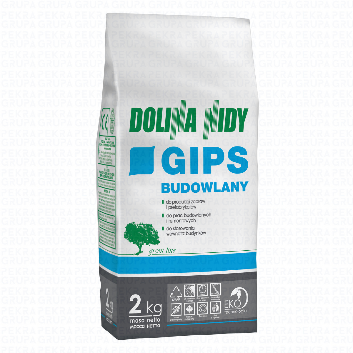 GIPS2 Gips budowlany 2kg NIDA