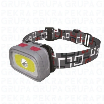 P3531 Latarka czołowa LED COB + CREE 3x AAA