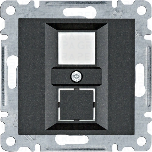 WL2323 LUMINA Płytka podwójna Keystone Jack, czarna