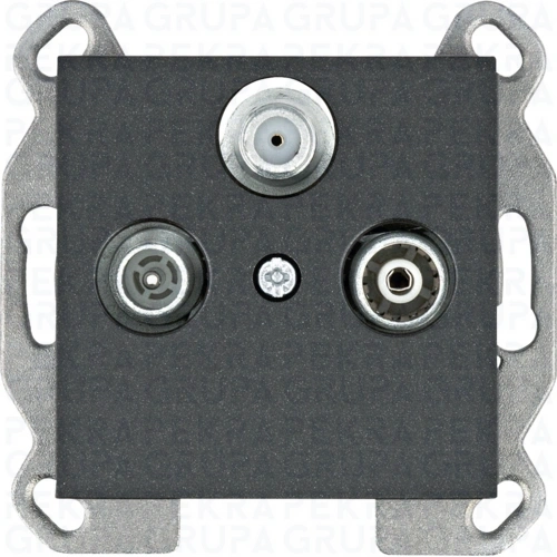 WL3123 LUMINA Gniazdo RTV-SAT przelotowe, czarne