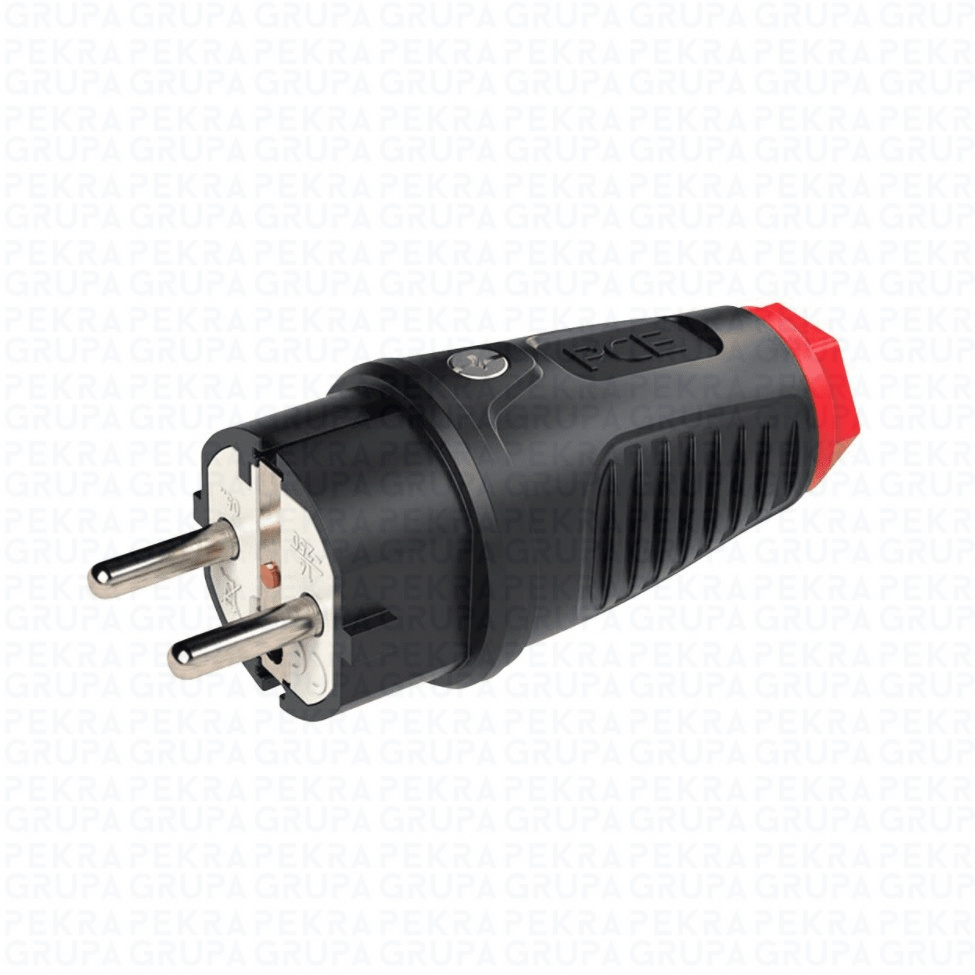 0521-SR Wtyczka gumowa 2P+Z 16A IP54 UNI-SCHUKO TAURUS2 prosta